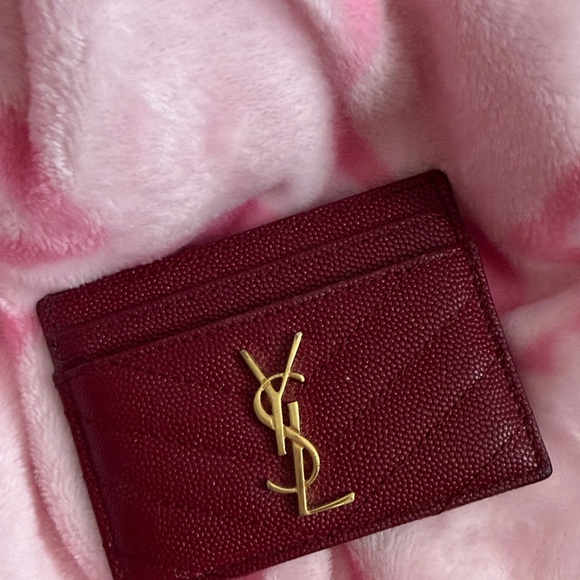 Yves Saint Laurent Accessories - Burgundy Card Holder